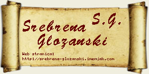 Srebrena Gložanski vizit kartica